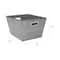 Simplify Large Heather Gray Grommet Storage Bin